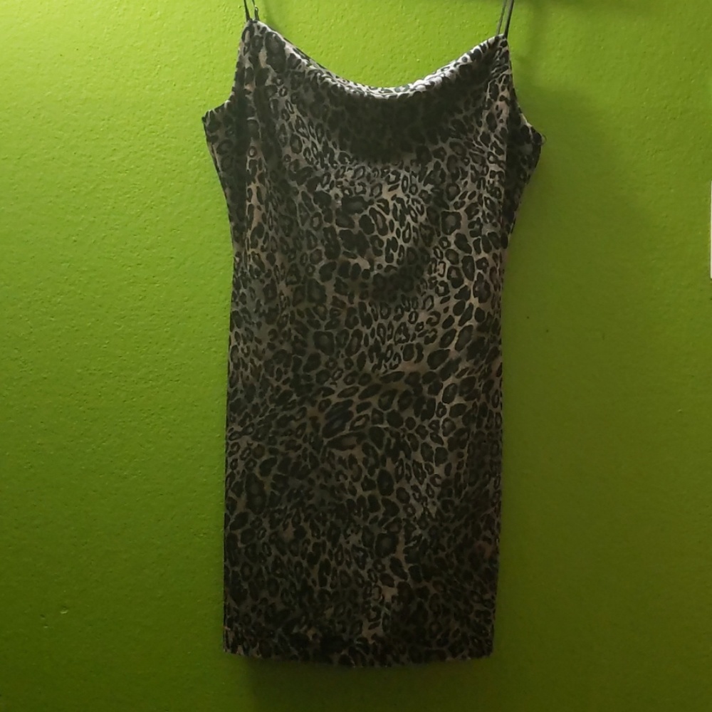 Velvet Animal Print Dress